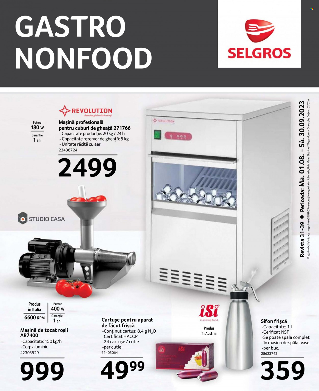 Cataloage Selgros  - 01.08.2023 - 30.09.2023. Pagina 1.