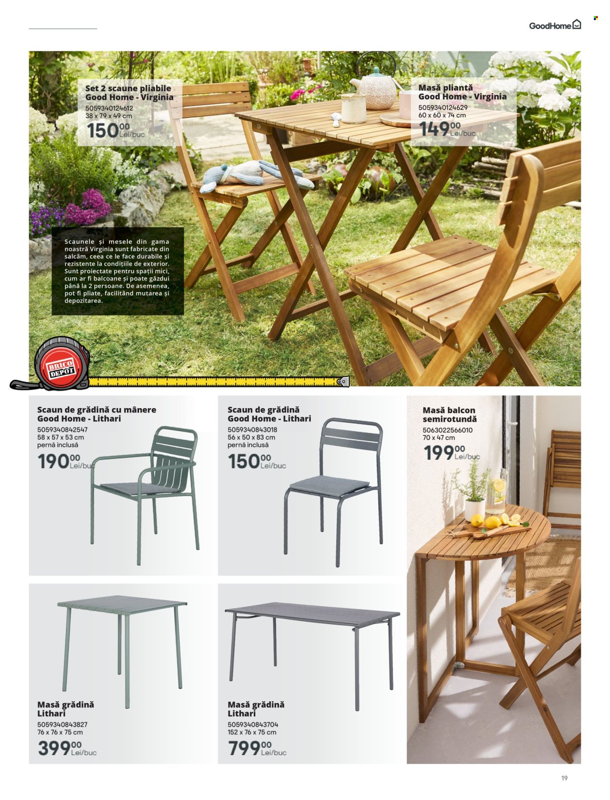 Cataloage Brico Depot  - 28.03.2025 - 31.10.2025. Pagina 19.