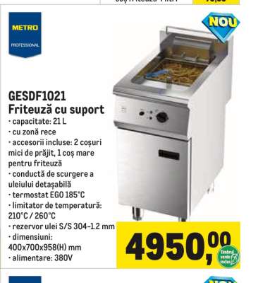 GESDF1021 Friteuză cu suport