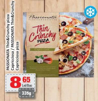 PASSIONATA Thin&Crunchy pizza Capricciosa