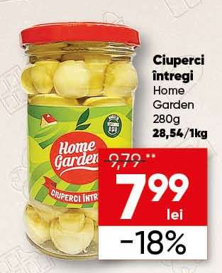 Ciuperci întregi Home Garden 280g