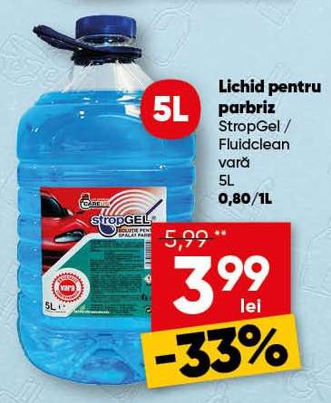 Lichid pentru parbriz StropGel/Fluidclean vară 5L