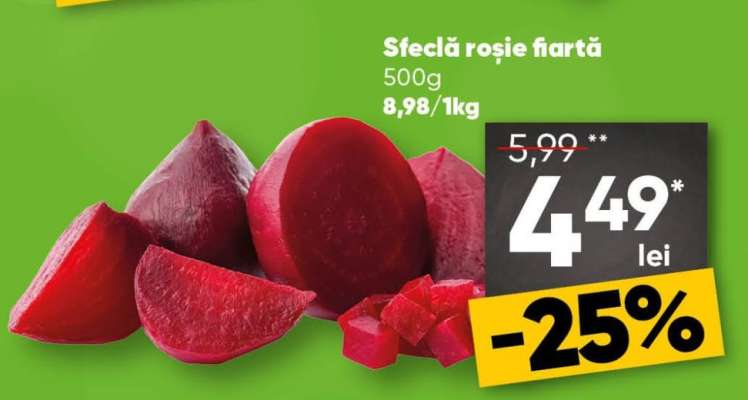 Sfeclă roșie fiartă