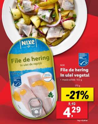 File de hering în ulei vegetal