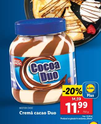 Mister Choc Cremă cacao Duo