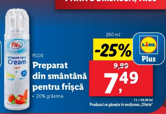 Pilos Whipped Dairy Cream