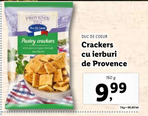 Crackers cu ierburi de Provence