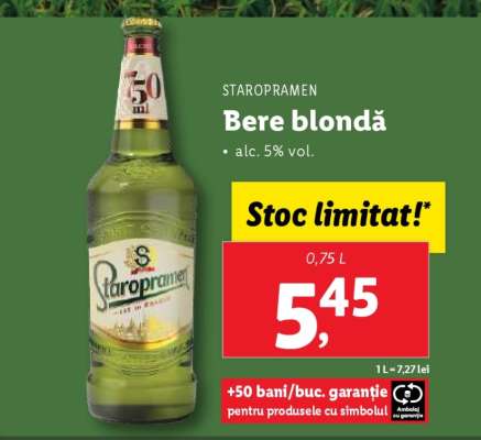 STAROPRAMEN Bere blondă