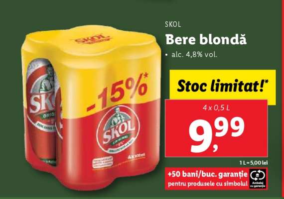 SKOL Bere blondă
