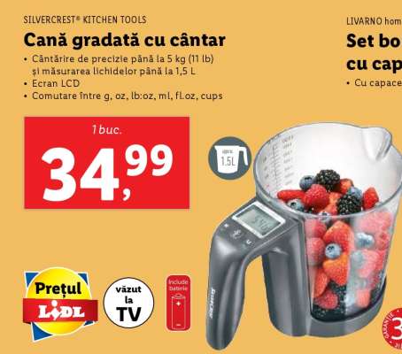 Cană gradată cu cântar