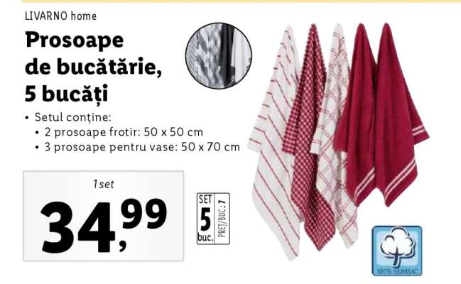 Prosoape de bucătărie, 5 bucăți