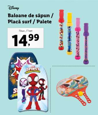 Baloane de săpun / Placă surf / Palete