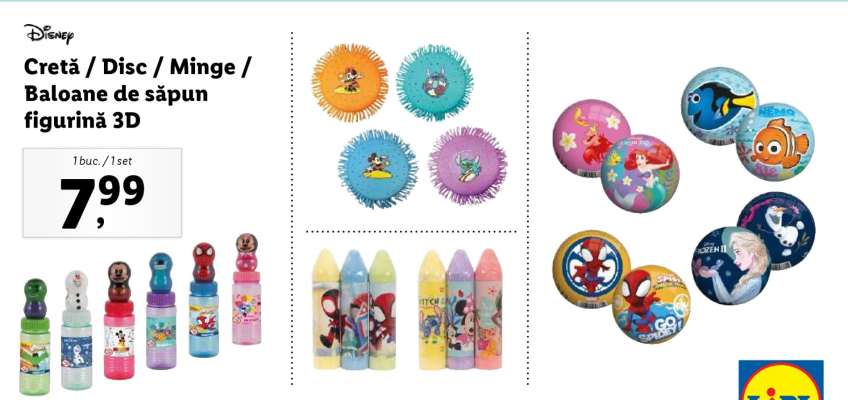 Creta / Disc / Minge / Baloane de săpun figurină 3D