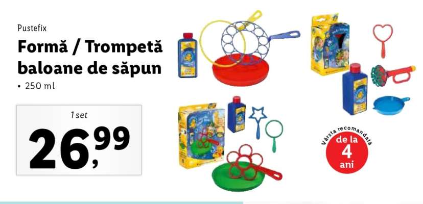 Pustefix Formă / Trompetă baloane de săpun