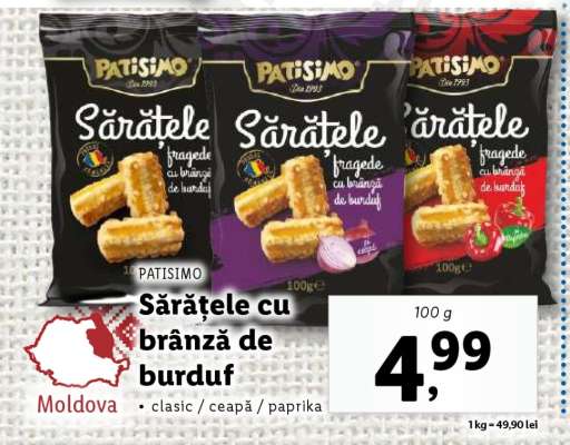 Sărățele cu brânză de burduf