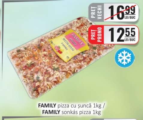 FAMILY pizza cu șuncă 1kg