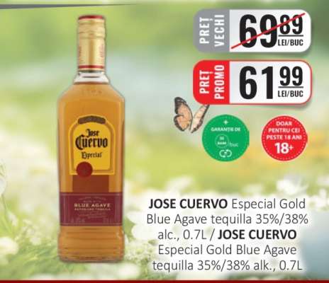 Jose Cuervo Especial Gold Blue Agave tequila