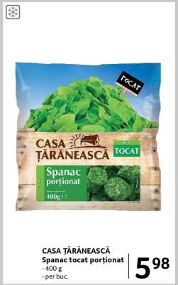 CASA ȚĂRĂNEASCĂ Spanac tocat porționat