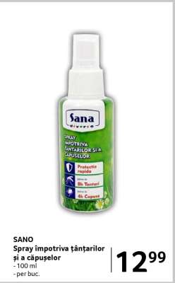 SANO Spray împotriva țânțarilor și a căpușelor