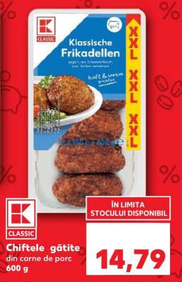 Chiftele gătite din carne de porc
