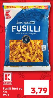 Fusilli fără ou XXL
