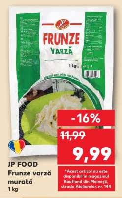 JP FOOD Frunze varză murată