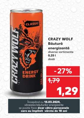 CRAZY WOLF Băutură energizantă