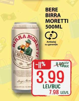 BERE BIRRA MORETTI 500ML