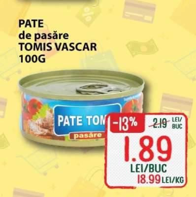 PATE de pasăre TOMIS VASCAR 100G