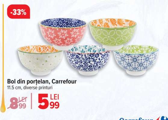 Bol din porțelan, Carrefour