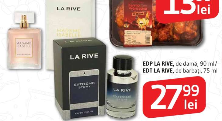 EDP LA RIVE, de damă, 90 ml / EDT LA RIVE, de bărbați, 75 ml