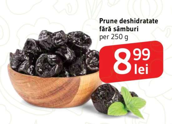 Prune deshidratate, fără sâmburi