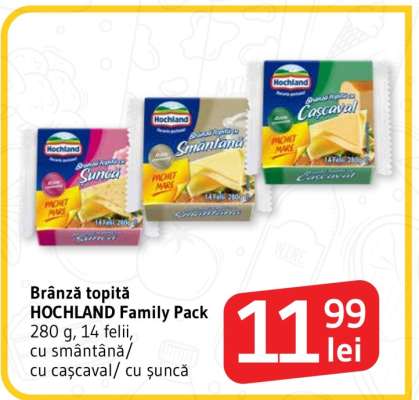 Brânză topită HOCHLAND Family Pack