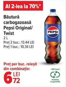 Băutură carbogazoasă Pepsi Original/Twist