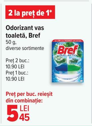 Odorizant vas toaletă, Bref