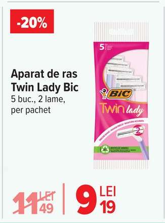 Aparat de ras Twin Lady Bic