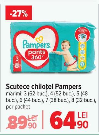 Scutece chiloțel, Pampers