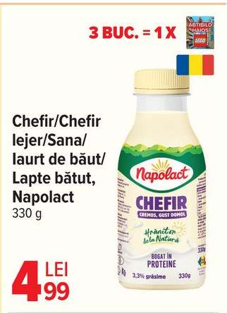 Chefir/Chefir lejer/Sana/Iaurt de băut/Lapte bătut, Napolact