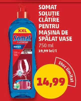 Somat Soluție Clătire pentru Mașina de Spălat Vase