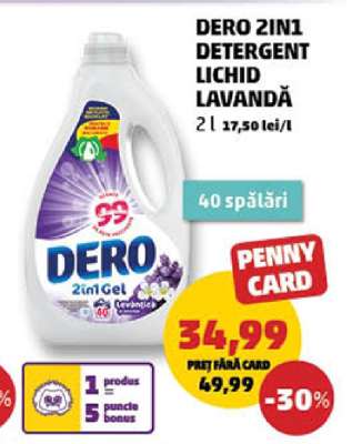 DERO 2IN1 DETERGENT LICHID LAVANDĂ