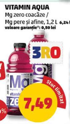 VITAMIN AQUA Mg zero coacăze / Mg pere și afine