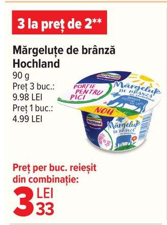 Mărgeluțe de brânză Hochland