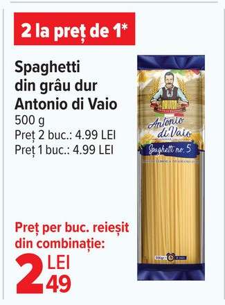 Spaghetti din grâu dur Antonio di Vaio