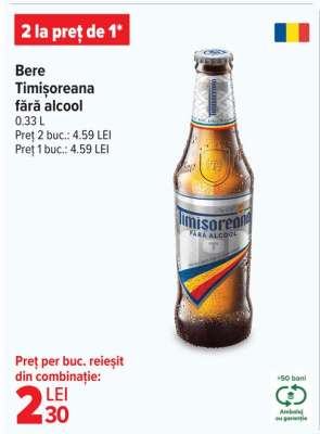 Bere Timișoreana fără alcool