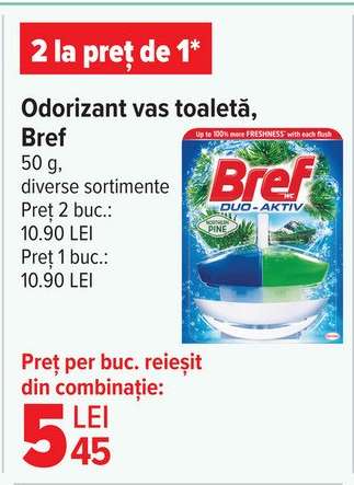 Odorizant vas toaletă, Bref