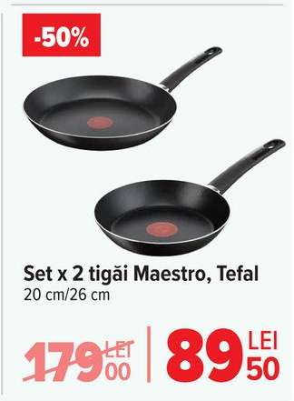 Set x 2 tigăi Maestro, Tefal