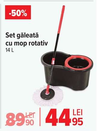 Set găleată cu mop rotativ