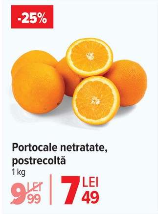 Portocale netratate, postrecoltă