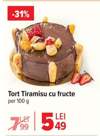 Tort Tiramisu cu fructe