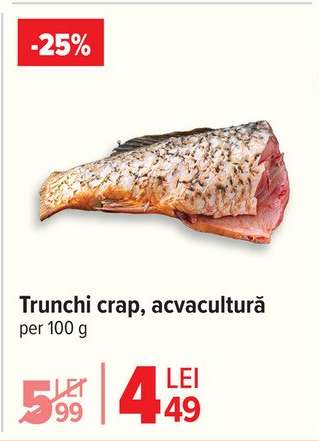 Trunchi crap acvacultură